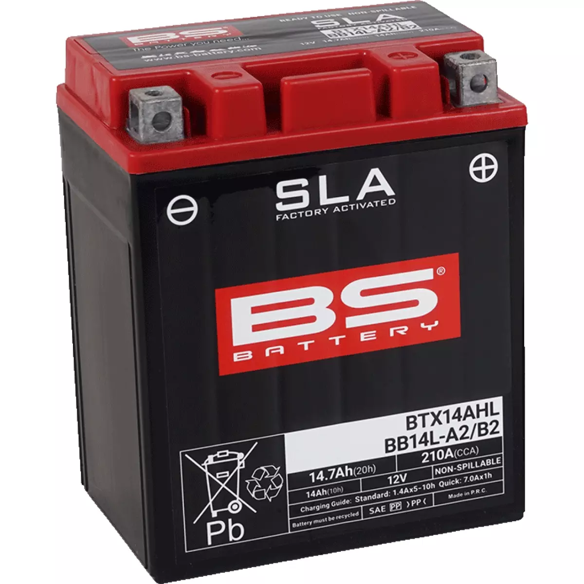 Batterie BS BATTERY BB14L-A2 12V 14.7Ah - Prête À L'emploi