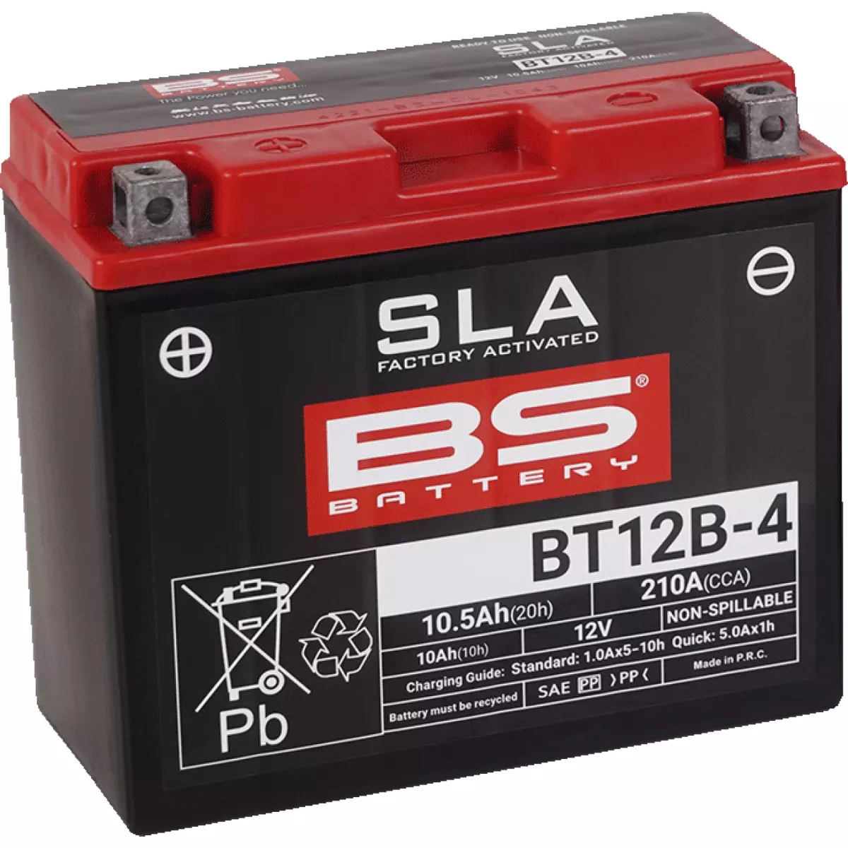 Batterie BS Battery BT12B-4 12V 10.5Ah - Prête À L'emploi