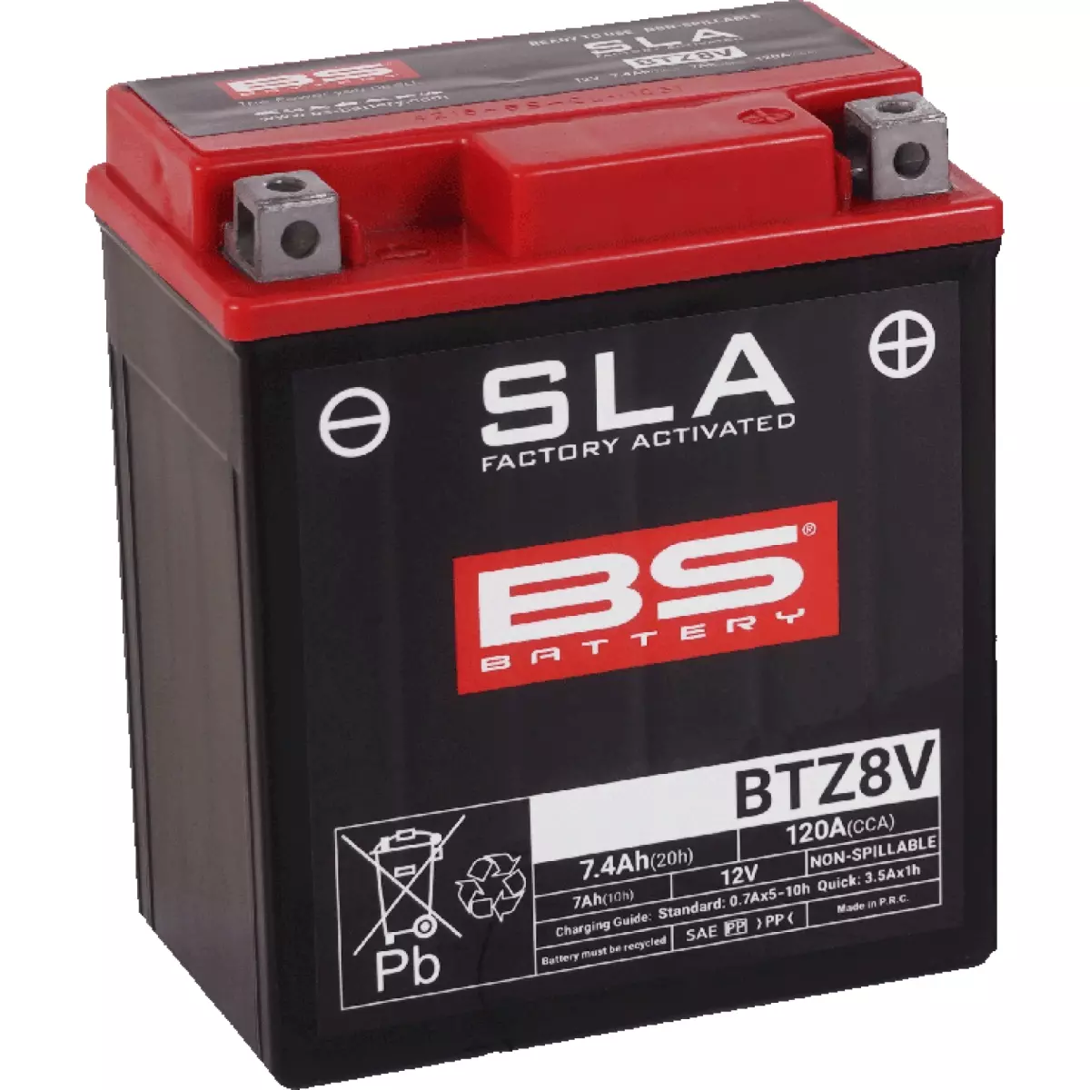 Batterie BS Battery BTZ8V 12V 7.4Ah - Prête À L'emploi