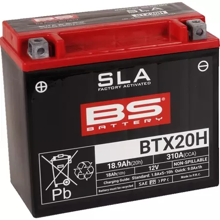 Batterie BS Battery BTX20H 12V 18.9Ah - Prête À L'emploi - Électricité BS BATTERY