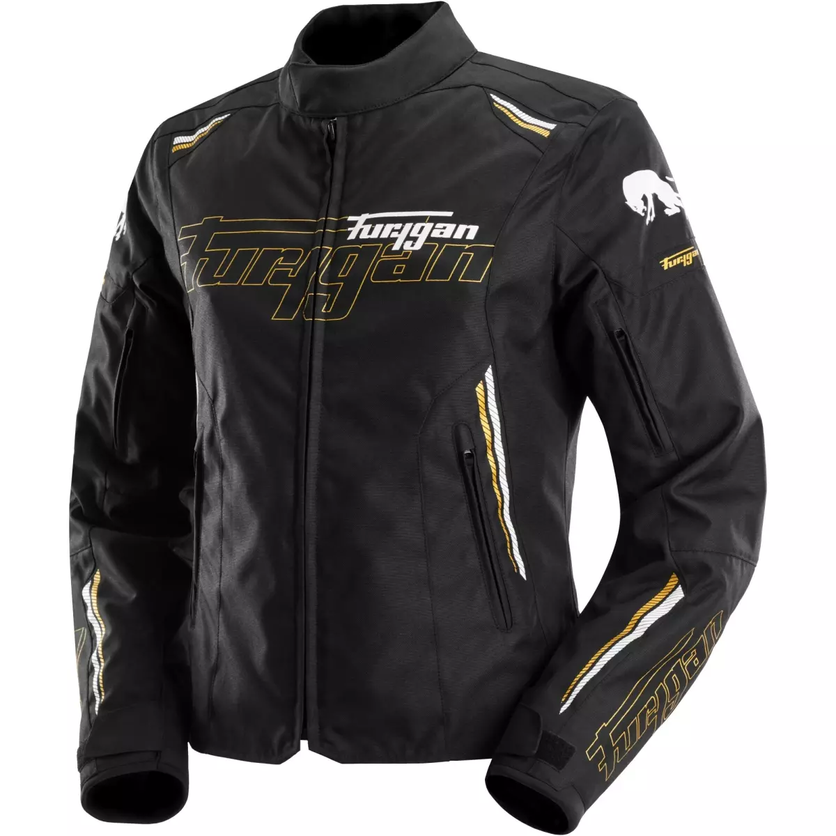 Blouson Femme Furygan Agata Noir Blanc Or