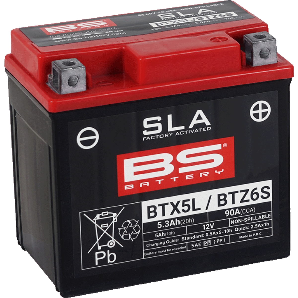 Batterie BS Battery BTX5L 12V 5.3Ah - Prête À L'emploi