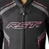 Blouson Femme RST S1 D3O Cuir Noir Rose Fluo