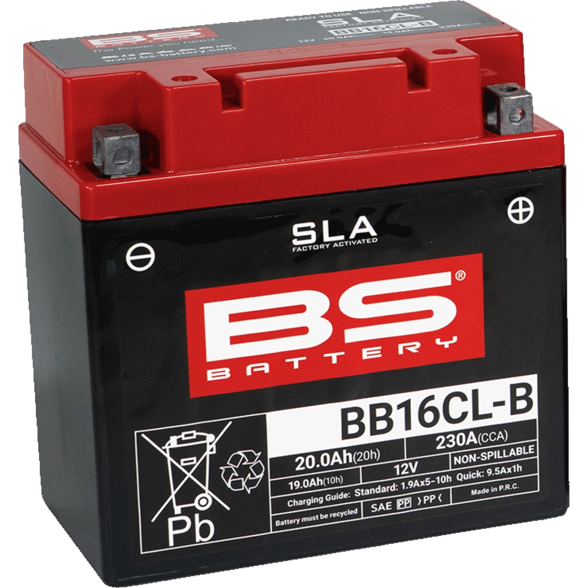 Batterie BS BATTERY BB16CL-B 12V 20Ah - Prête À L'emploi