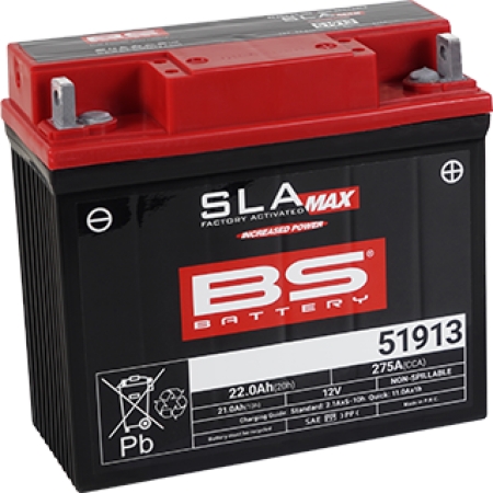 Batterie BS Battery 51913 12V 22Ah - Prête À L'emploi - Électricité BS BATTERY
