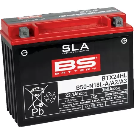 Batterie BS BATTERY BTX24HL 12V 22.1Ah - Prête À L'emploi - Électricité BS BATTERY