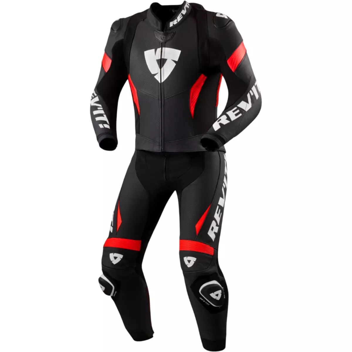 Combinaison 2 Pièces REV'IT Argon 3 Noir Rouge Néon