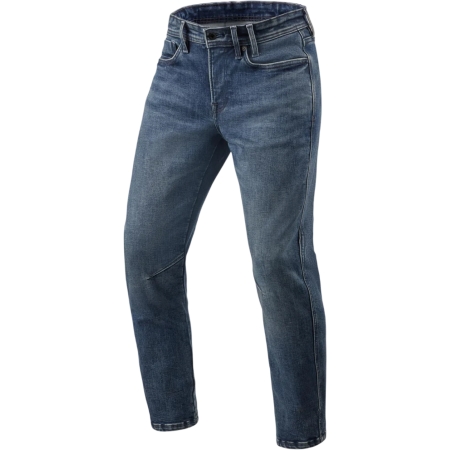 Jean REV'IT Detroit 3 Tapered L30 Bleu Foncé Délavé - Pantalon moto REV'IT