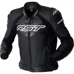 Blouson RST Tractech Evo D3O Cuir Noir Blanc