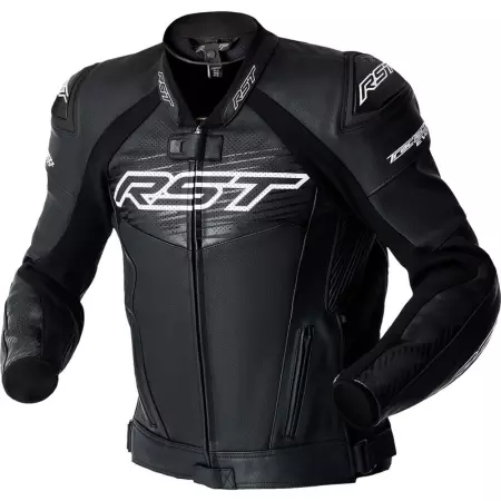 Blouson RST Tractech Evo D3O Cuir Noir Blanc - Blouson Moto RST