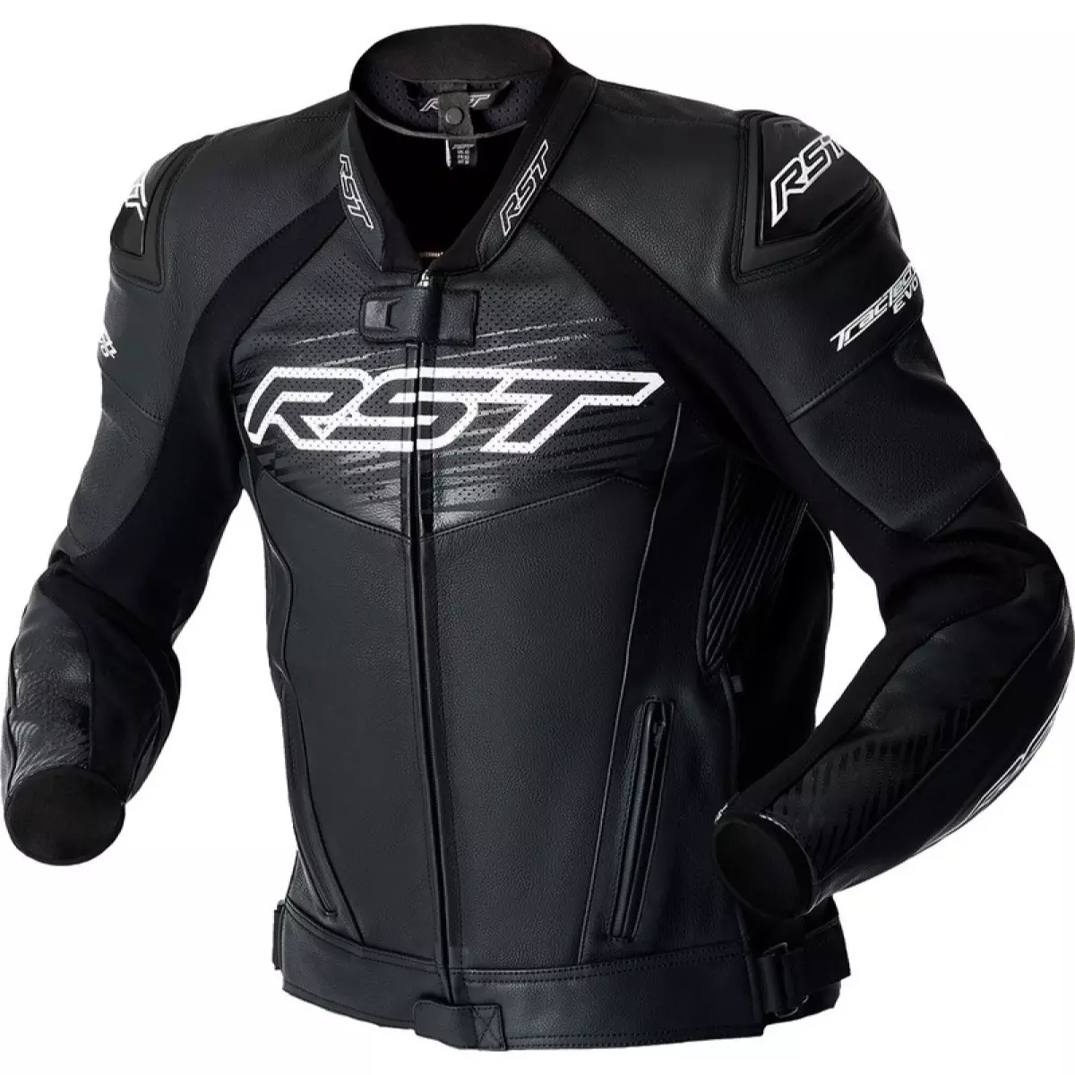 Blouson RST Tractech Evo D3O Cuir Noir Blanc