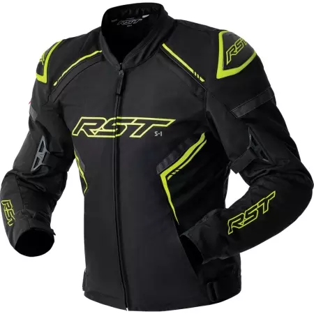 Blouson RST S1 D3O Noir Jaune Fluo - Blouson Moto RST