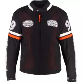 Blouson Helstons X Von Dutch California Air Noir Orange Blanc