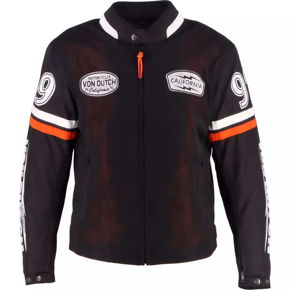 Blouson Helstons X Von Dutch California Air Noir Orange Blanc