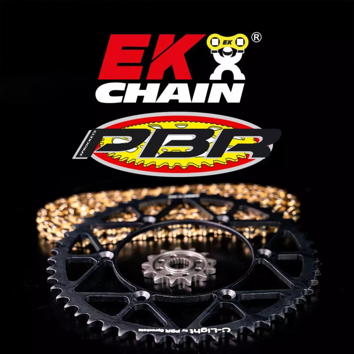 Kit Chaine EK Chain 520M3 13/52 - couronne ultra-light 3068047