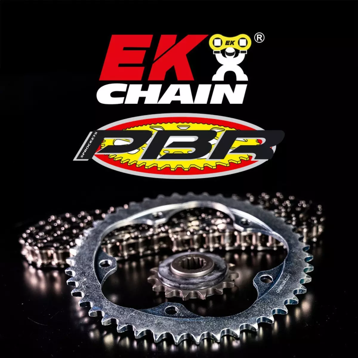 Kit Chaine EK Chain 428 DEH - 16/57-134 - Couronne acier standard 3066815