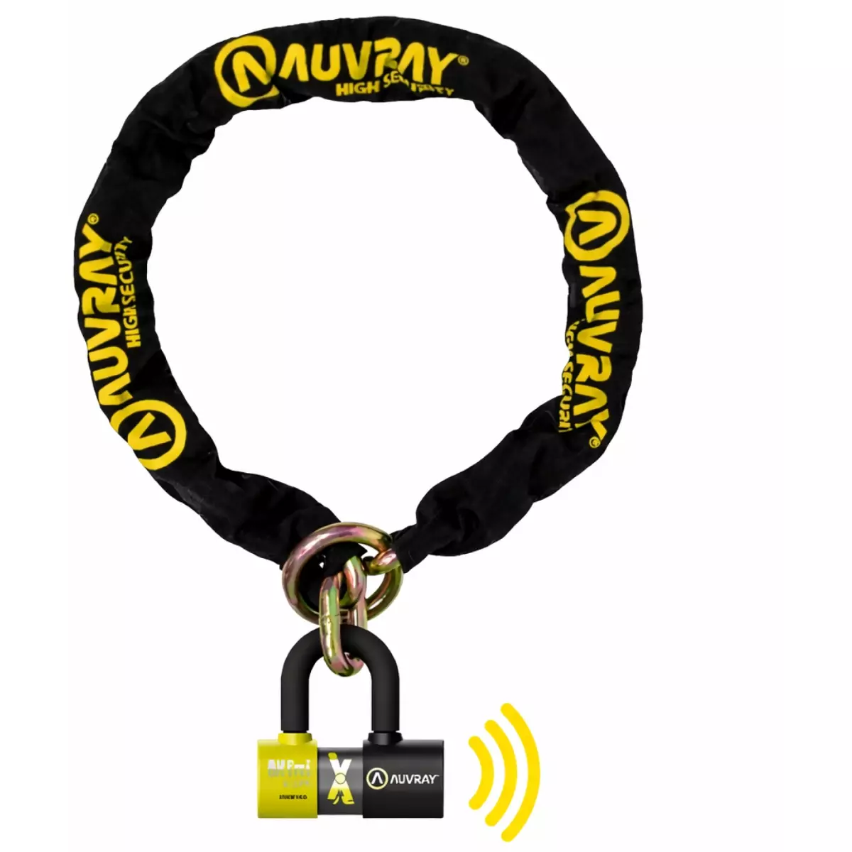 Antivol Chaine Lasso 120cm SRA Auvray + Bloque Disque Xtrem Mini Alarme SRA