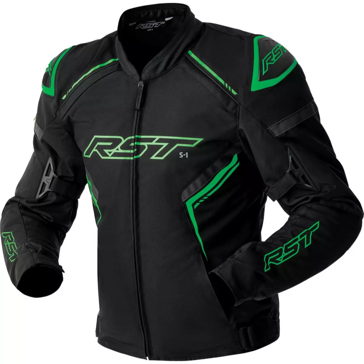 Blouson RST S1 D3O Noir Vert Fluo