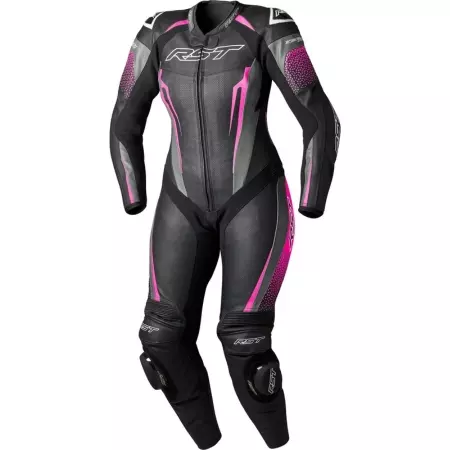 Combinaison Femme RST Tractech Evo D3O Noir Rose - Combinaison Cuir RST