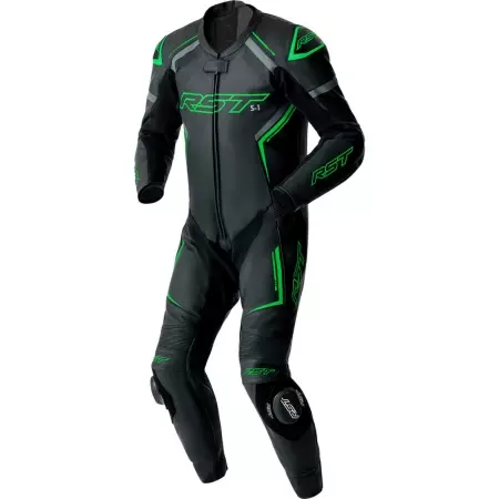 Combinaison RST S1 D3O Noir Vert Fluo - Combinaison Cuir RST