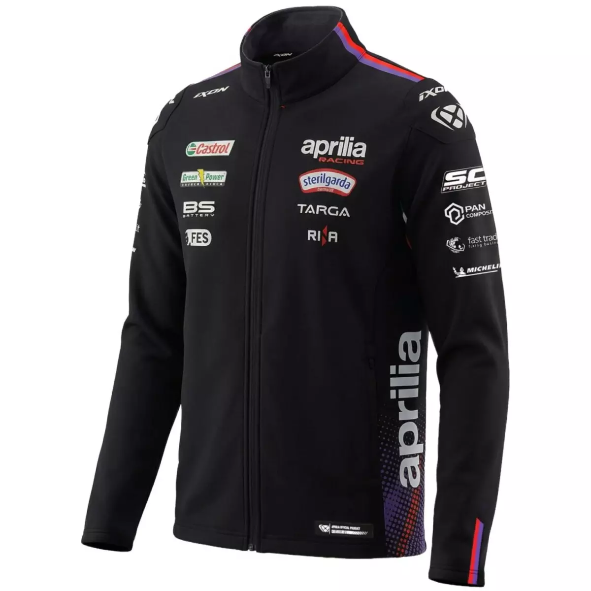Veste Zippée Ixon SW1 APRILIA 26 Noir Violet Rouge Fluo
