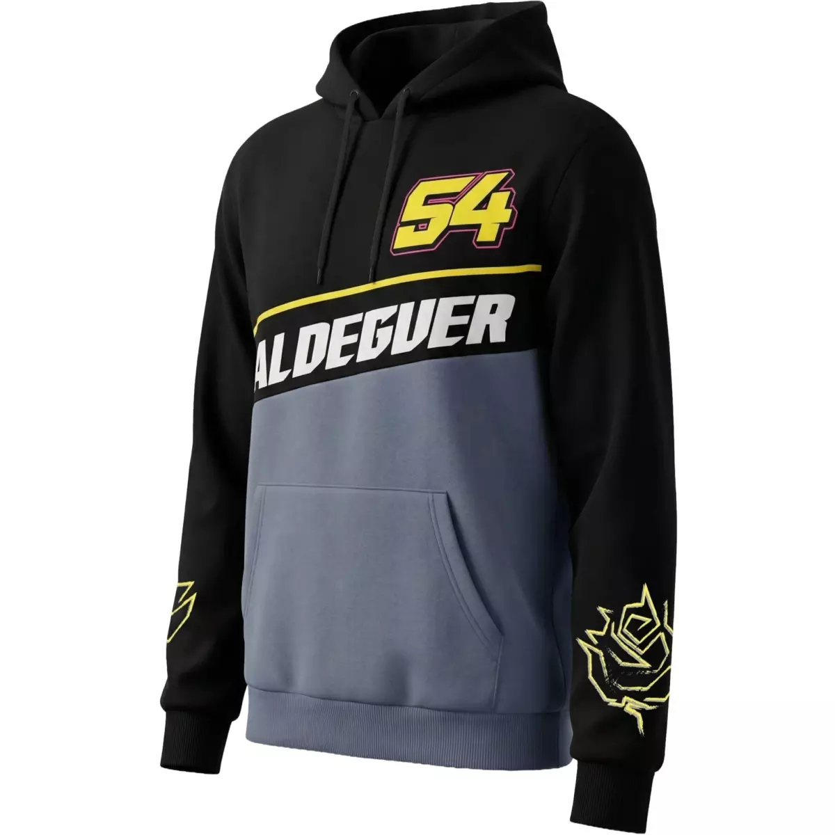 Sweat-Shirt Ixon SW1 ADG 26 Noir Anthracite Jaune Vif