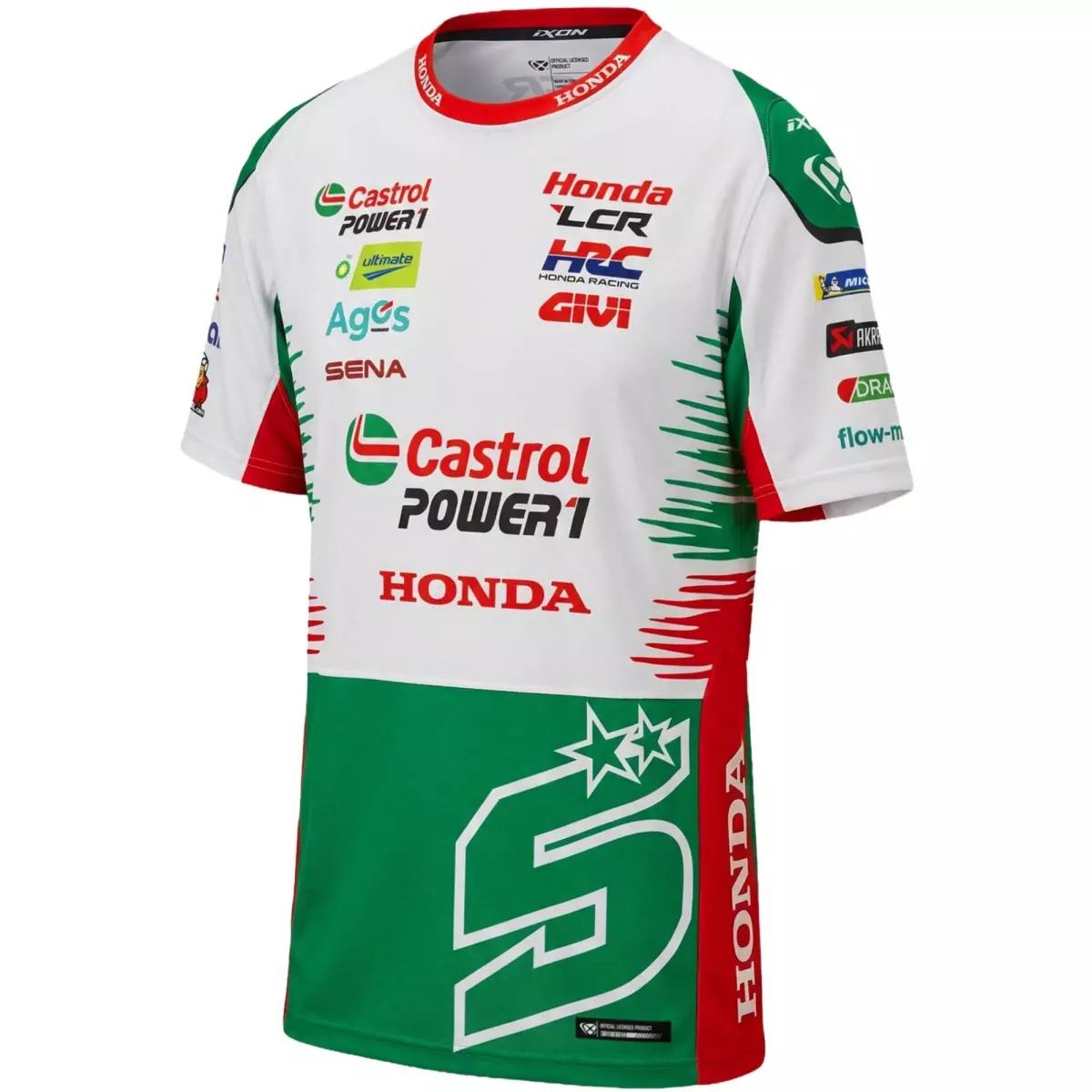 T-Shirt Ixon TS1 DUAL ZL 26 Vert Blanc Rouge
