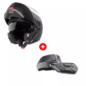 Pack Casque Schuberth C5 ANC Uni Noir + Intercom Bluetooth Schuberth SC EDGE ANC