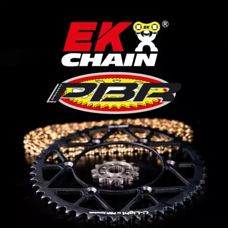 Kit chaîne EK/PBR 520MRD7 14/45 - couronne standard - Transmission EK Chain