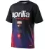 T-Shirt Ixon TS3 APRILIA 26 Noir Violet Rouge Fluo