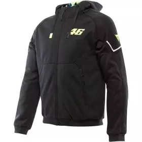 Sweat Zippé Dainese VR46 Full Zip Noir Jaune Fluo