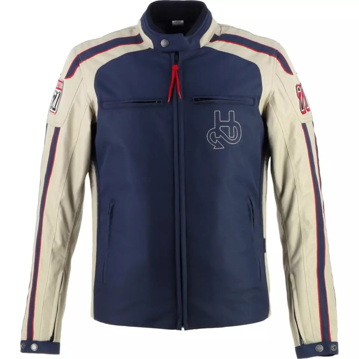 Blouson Helstons Club Bleu Beige Rouge