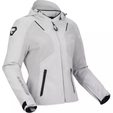 Blouson Femme Bering Wing Gris Clair Noir - Blousons et Vestes Moto Femme BERING