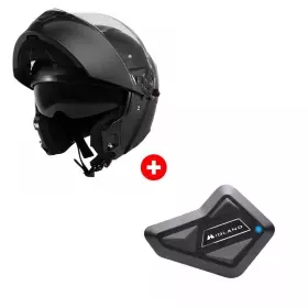 Pack Casque Modulable SPW S-959 Solid Noir Mat + Intercom Midland BT Mini Solo