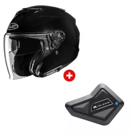 Pack Casque HJC I31 Uni Noir Métal + Intercom Midland BT Mini Solo