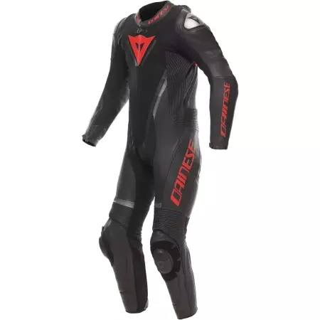Combinaison 2 Pièces Dainese Demon Sprint Court Noir Rouge Lava - Combinaison Cuir DAINESE