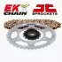 Kit chaîne ek/jt 525 zvx3 - 15/46-122 - couronne acier standard