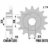 Kit chaîne ek/pbr 520 zvx3 - 15/40-110 - couronne acier standard