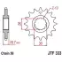 Kit chaîne ek/jt 530 mvxz2 - 16/44-116 - couronne acier standard