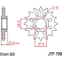 Kit chaîne ek/jt 525 srx2 - 16/44-108 - couronne acier standard