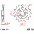 Kit chaîne ek/jt 525 zvx3 - 14/39-98 - couronne acier standard