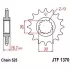 Kit chaîne ek/jt 525 srx2 - 16/42-124 - couronne acier standard