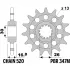 Kit chaîne ek/pbr 520 srx2 - 16/45-114 - couronne acier standard