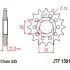 Kit chaîne ek/jt 525 zvx3 - 15/46-122 - couronne acier standard