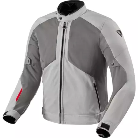 Blouson REV'IT Torque 3 H2O Gris Clair Rouge - Blouson Moto REV'IT