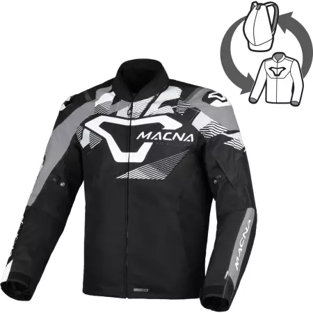 Blouson Macna Admyre Noir Blanc - Blouson Moto MACNA
