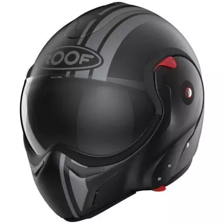 Casque Roof RO9 BOXXER 2 STRIPES Noir Mat Metal - Casque Modulable ROOF
