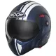 Casque Roof RO9 BOXXER 2 STRIPES Bleu Mat Et Blanc