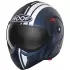 Casque Roof RO9 BOXXER 2 STRIPES Bleu Mat Et Blanc