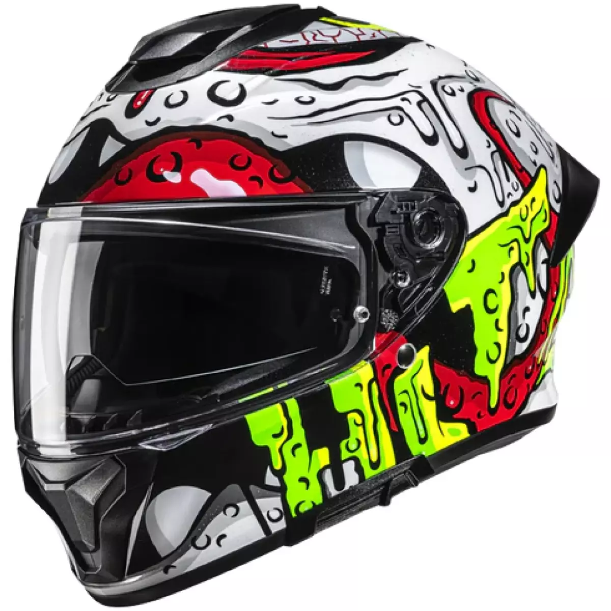 Casque HJC C71 Squeeze MC41 Blanc Vert